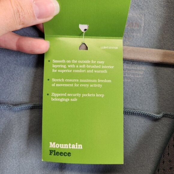 LL Bean Sweater Mens XL Green Mountain Fleece 1/2 Zip Sweatshirt Hiking Trails - Picture 8 of 16
